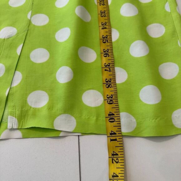 Vintage By Berkeley Green & White polka Dot Sheath Dress Sz 10 - Picture 14 of 14